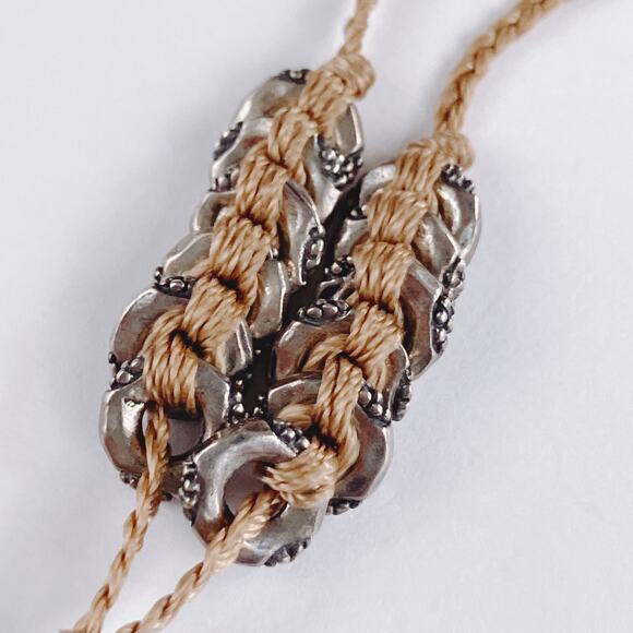 Signed Silpada Sweet Trinket N2330 Sterling Amethyst Iolite Cord Necklace - Picture 6 of 11